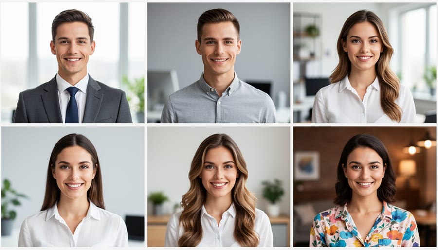 Diverse group of professional women entrepreneurs in confident headshot poses